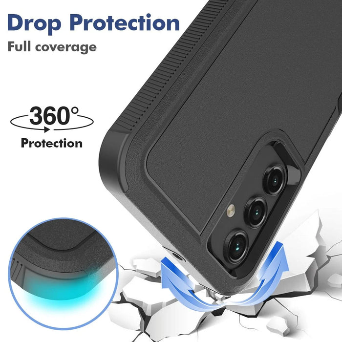 For Samsung Galaxy A15 5G Case PC+TPU Shock-Absorbing Phone Cover - Black - 2