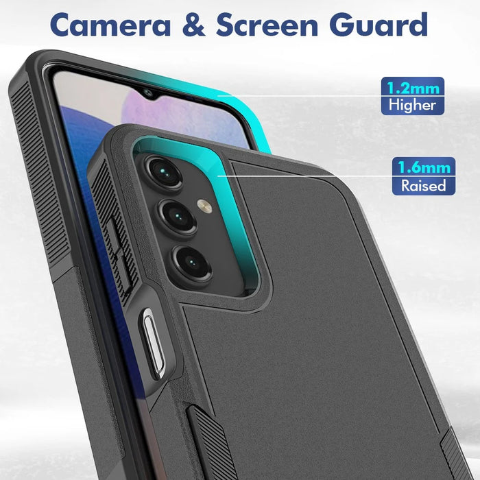 For Samsung Galaxy A15 5G Case PC+TPU Shock-Absorbing Phone Cover - Black - 4