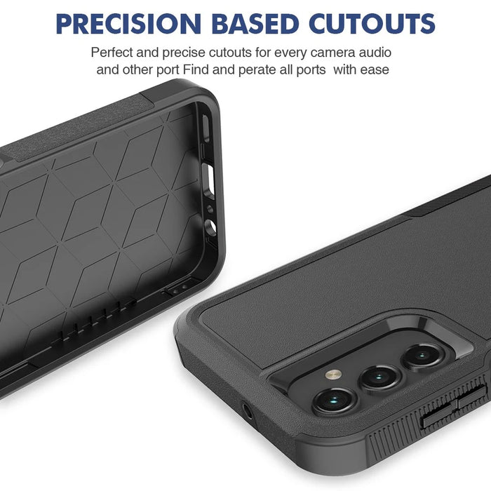 For Samsung Galaxy A15 5G Case PC+TPU Shock-Absorbing Phone Cover - Black - 5