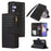 For Samsung Galaxy S23 FE Case 9 Card Slots PU Leather Zipper Pocket Wallet Phone Shell - Black - 1