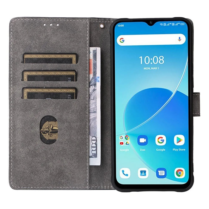 For Umidigi G5 / G5A Case RFID Blocking PU Leather Smartphone Cover with Strap - Blue - 2