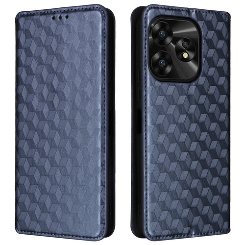 For Umidigi A15 / A15C Leather Cover Magnetic Cell Phone Case Wallet - Blue - 1
