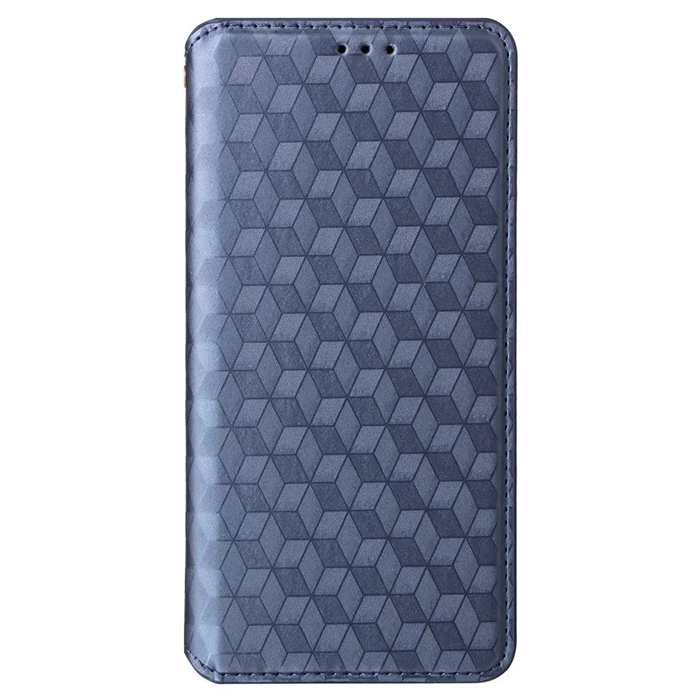 For Umidigi A15 / A15C Leather Cover Magnetic Cell Phone Case Wallet - Blue - 7