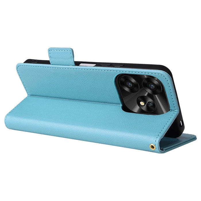 For Umidigi A15 / A15C Cover PU Leather Wallet Purse Phone Case with Strap - Baby Blue - 4