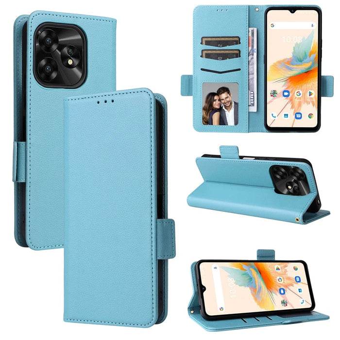 For Umidigi A15 / A15C Cover PU Leather Wallet Purse Phone Case with Strap - Baby Blue - 7
