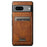 SUTENI H15 For Google Pixel 8 Detachable Phone Case Card Holder Kickstand Cover - Brown - 1