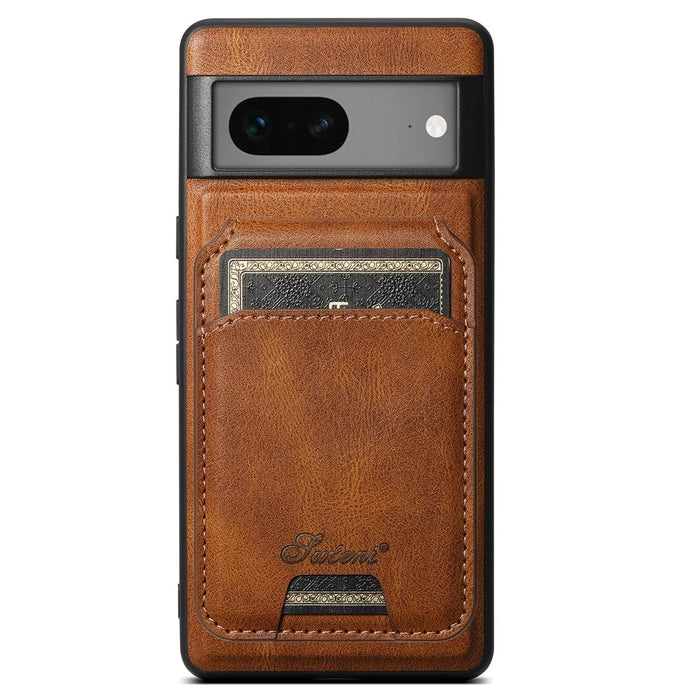 SUTENI H15 For Google Pixel 7a Phone Case Detachable 2-in-1 Magnetic Cover - Brown - 1