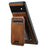 SUTENI H15 For Google Pixel 6a Detachable Back Cover Card Holder Kickstand Phone Case - Brown - 2