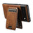 SUTENI H15 For Google Pixel 6a Detachable Back Cover Card Holder Kickstand Phone Case - Brown - 3