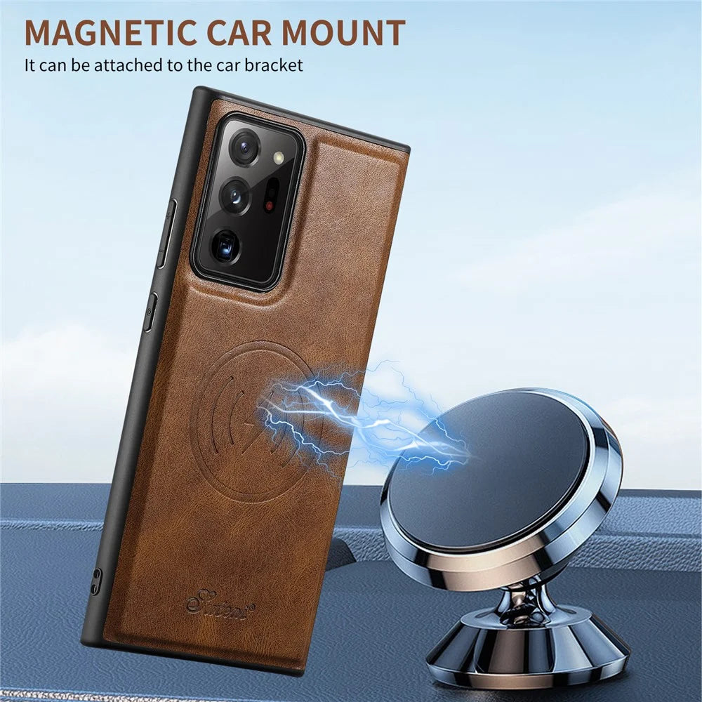 SUTENI H15 For Samsung Galaxy Note20 Ultra / Note20 Ultra 5G Phone Case Detachable Phone Cover - Brown - 4