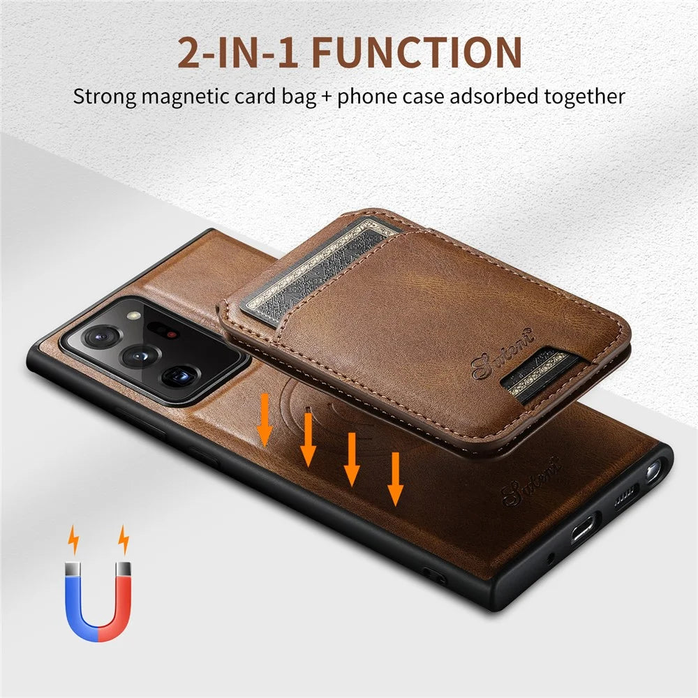 SUTENI H15 For Samsung Galaxy Note20 Ultra / Note20 Ultra 5G Phone Case Detachable Phone Cover - Brown - 5