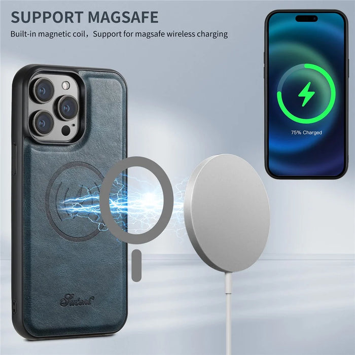 SUTENI H15 For iPhone 13 Pro Max Case Detachable Phone Cover Compatible with Magsafe - Blue - 4
