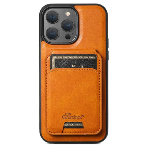 SUTENI H15 For iPhone 14 Pro Max Case with Card Holder Magnetic Detachable Phone Cover - Khaki - 1