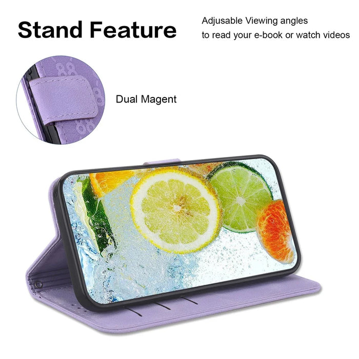 For Samsung Galaxy S24 Ultra Case Double 8-Shape Flip PU Leather Phone Cover - Purple - 3