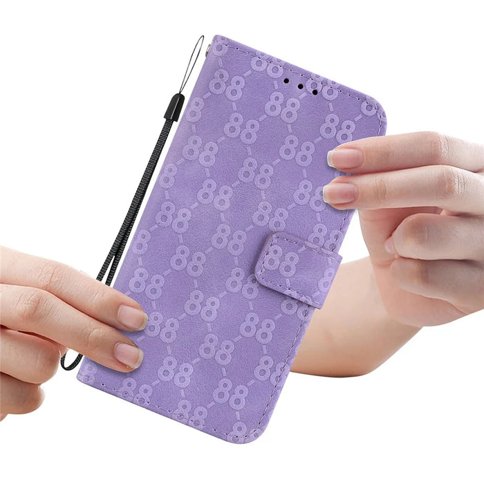 For Samsung Galaxy S24 Ultra Case Double 8-Shape Flip PU Leather Phone Cover - Purple - 6