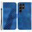 For Samsung Galaxy S24 Ultra Case PU Leather+TPU Imprinted Phone Protection Cover - Dark Blue - 1