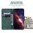 For Samsung Galaxy S24 Case Scratch Resistant Phone Shell Imprinted PU Leather Cover - Green - 4