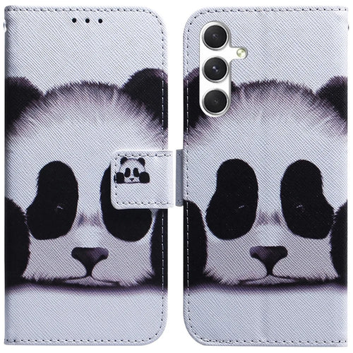 Anti-Drop Wallet Phone Case for Samsung Galaxy S24+ Case Pattern Printed PU Leather Flip Cover - Panda - 1