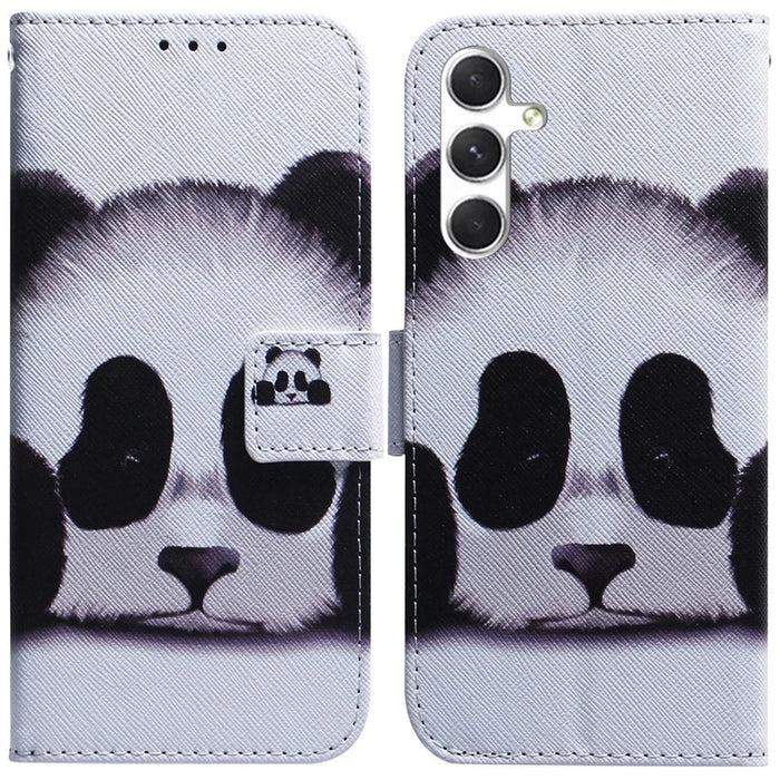 Anti-Drop Wallet Phone Case for Samsung Galaxy S24+ Case Pattern Printed PU Leather Flip Cover - Panda - 1