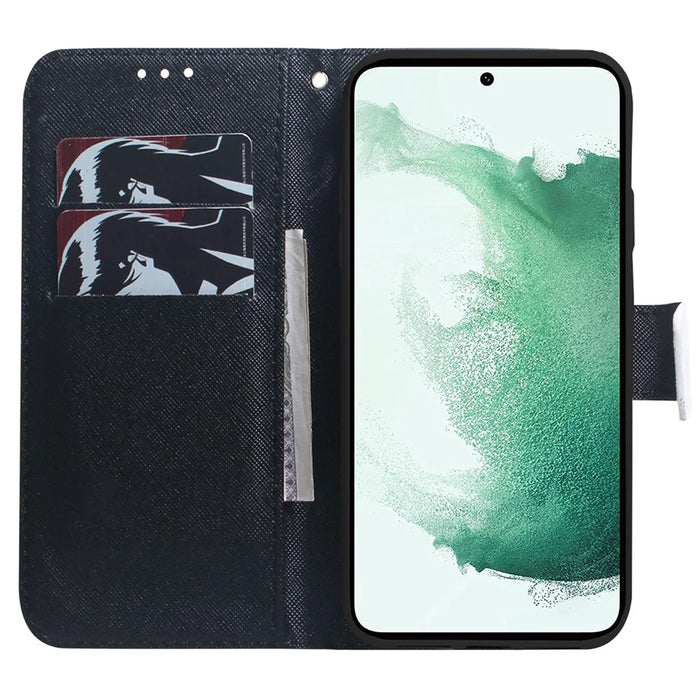 Anti-Drop Wallet Phone Case for Samsung Galaxy S24+ Case Pattern Printed PU Leather Flip Cover - Panda - 2