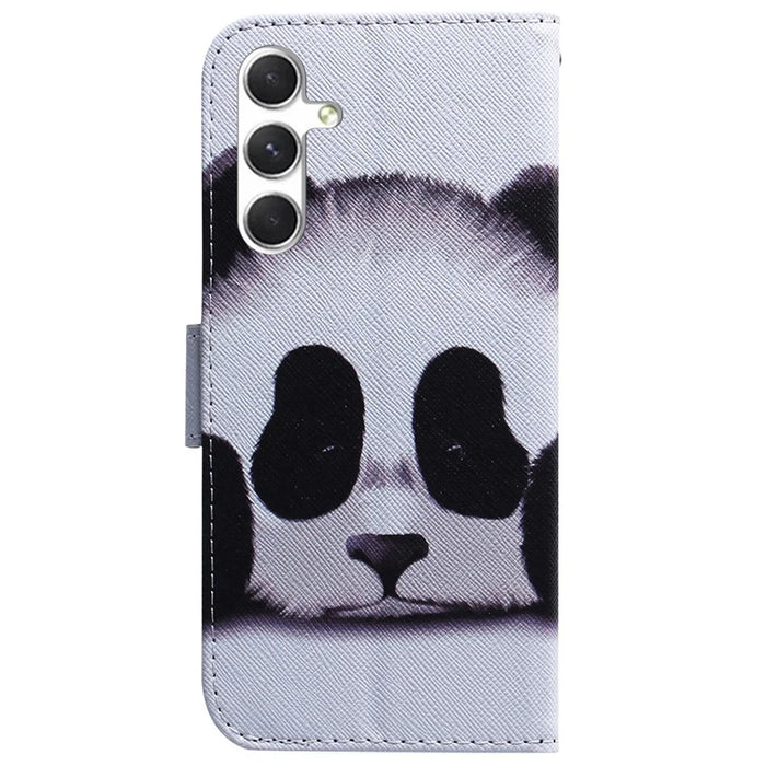 Anti-Drop Wallet Phone Case for Samsung Galaxy S24+ Case Pattern Printed PU Leather Flip Cover - Panda - 7