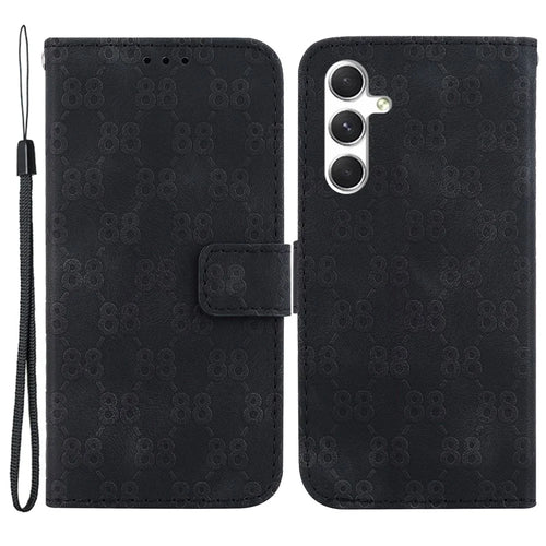 For Samsung Galaxy S24+ Case Wallet Stand Double 8-Shape Phone Cover - Black - 1
