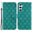 For Samsung Galaxy S24 Leather Case Double 8-Shape Phone Wallet Cover - Green - 1