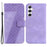 For Samsung Galaxy S24+ Case 7-Shape Imprinted Wallet Leather Phone Cover - Purple - 1