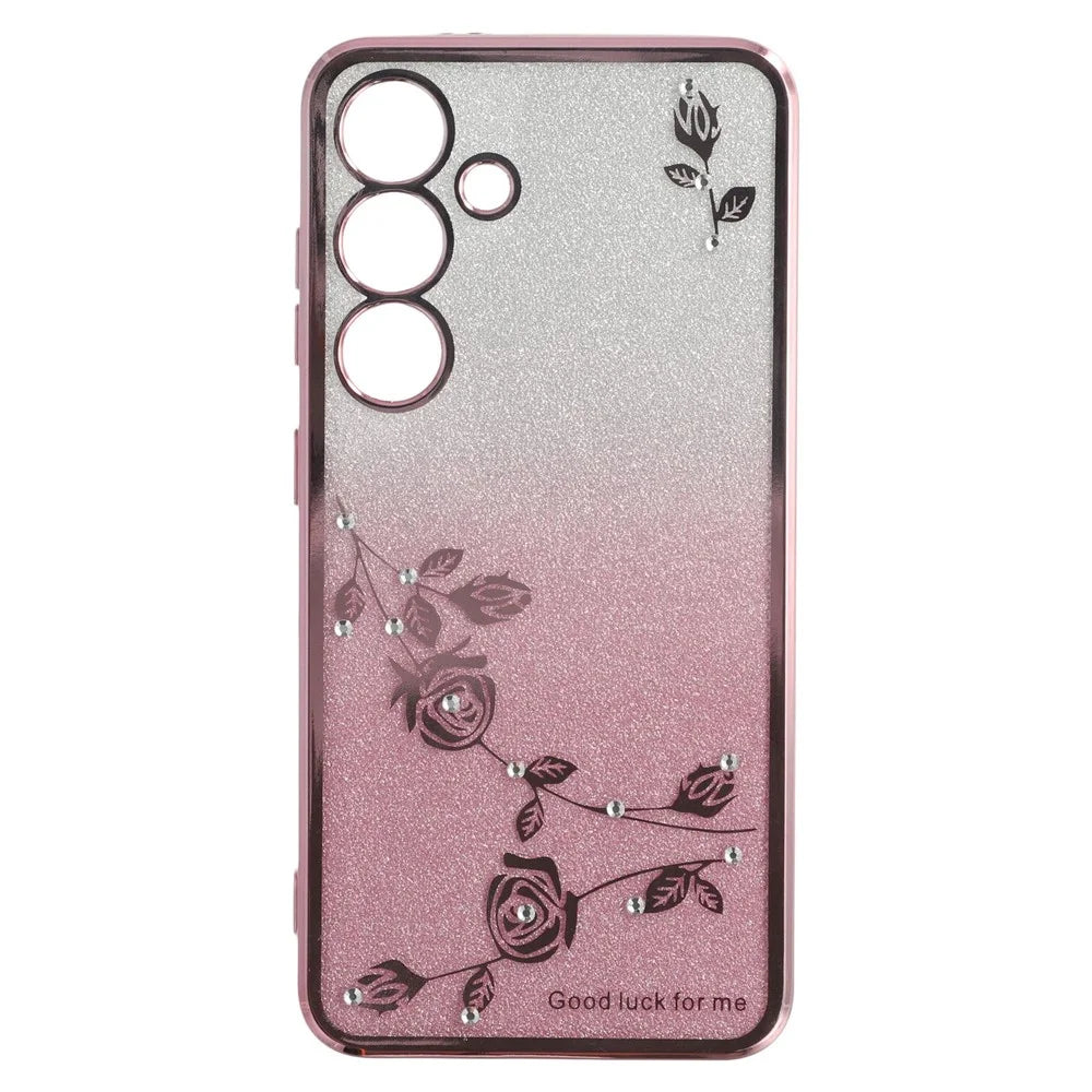 KADEM For Samsung Galaxy S24 Cover with Ring Kickstand Shockproof TPU Phone Shell - Rose Gold - 3