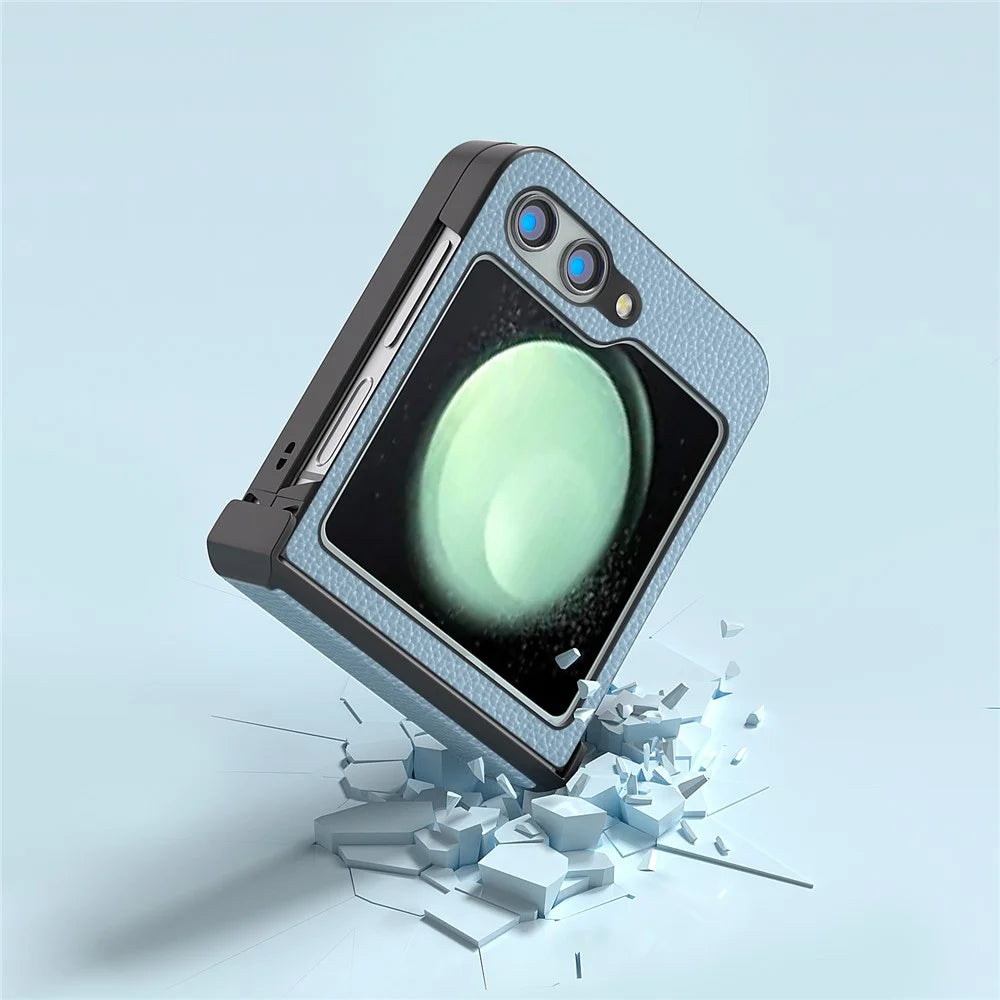 ABEEL For Samsung Galaxy Z Flip5 5G Phone Case Hinge Protection Ultra-thin Shell Cover - Baby Blue - 5
