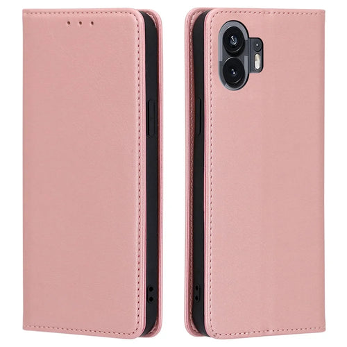 For Nothing Phone (2) Case Magnetic Auto Closing Phone Leather Cover - Rose Gold - 1