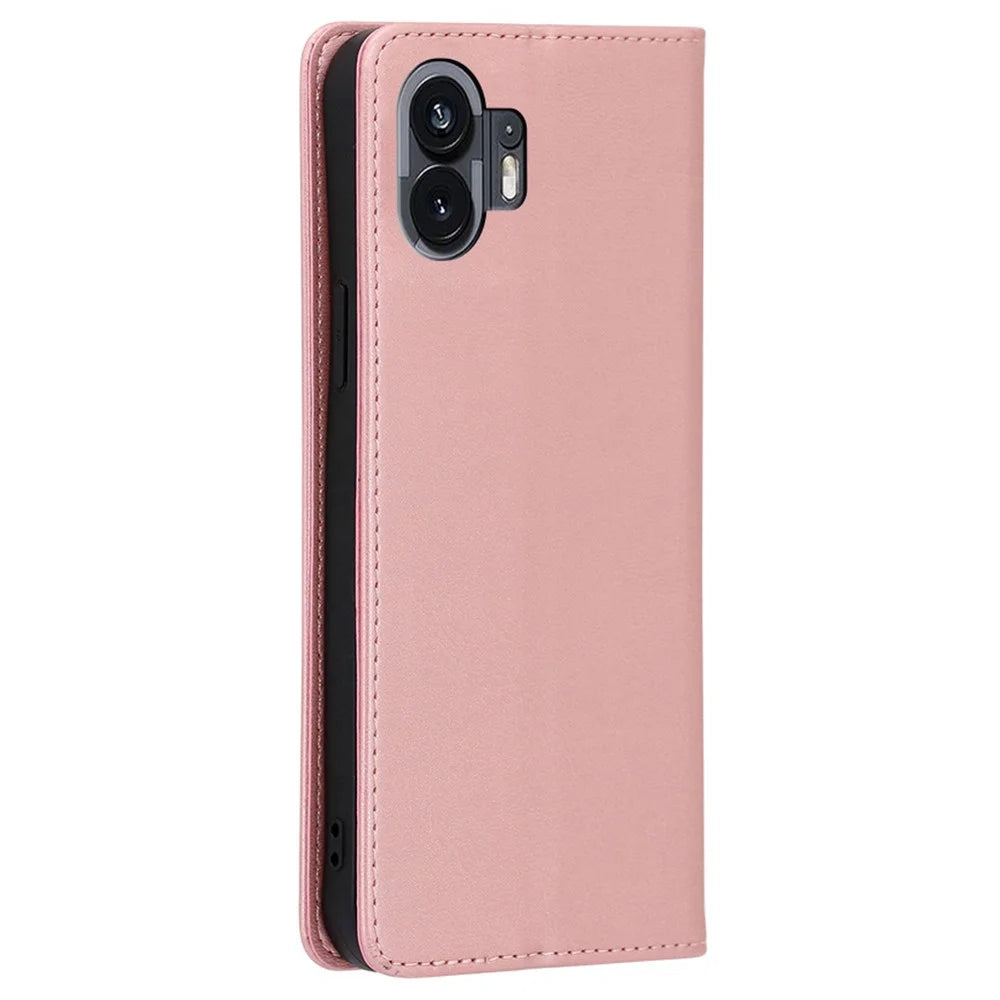 For Nothing Phone (2) Case Magnetic Auto Closing Phone Leather Cover - Rose Gold - 6