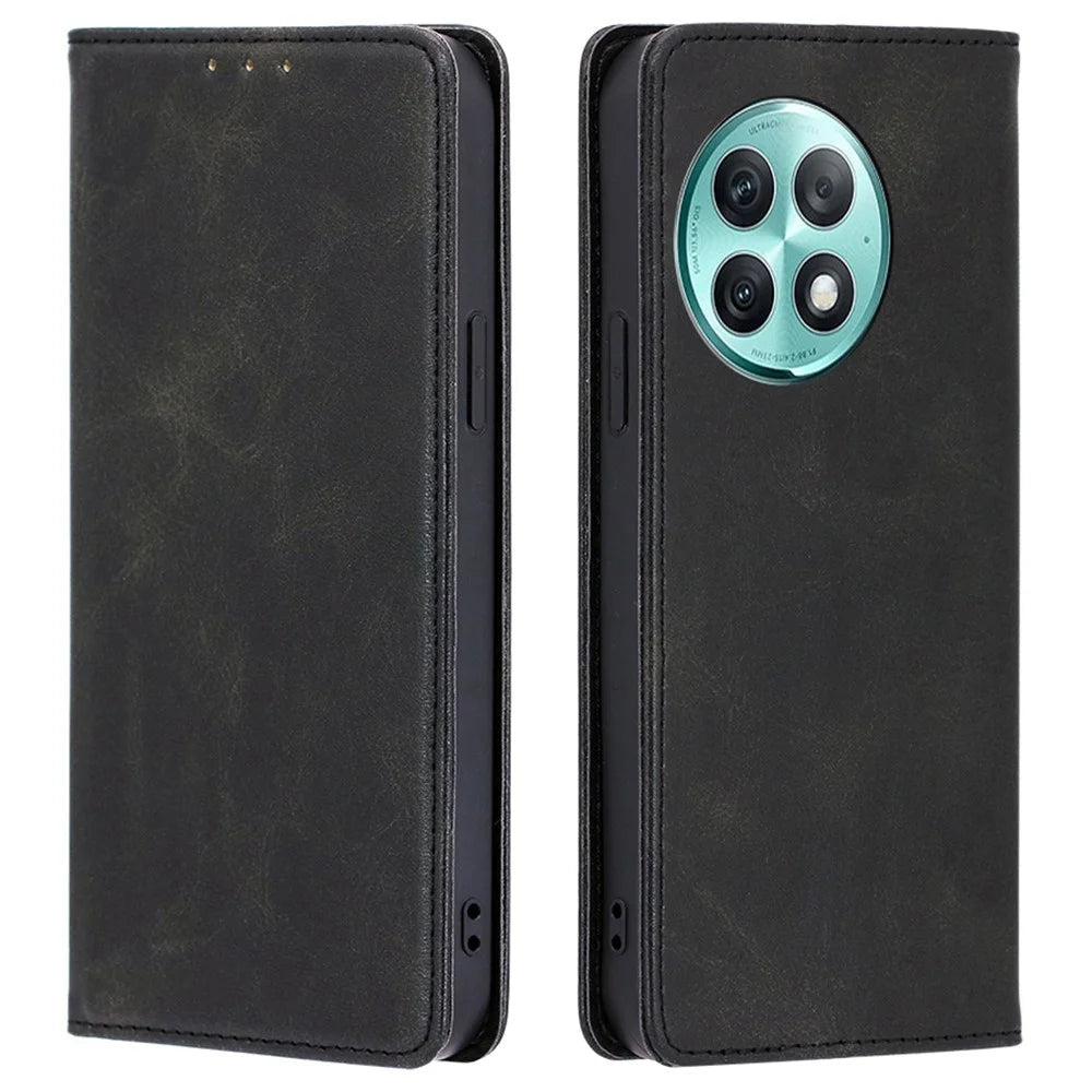For OnePlus Ace 2 Pro 5G Case Magnetic Auto Closing Leather Wallet Cover - Black - 1