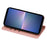 For Sony Xperia 5 V Case Magnetic Closure Wallet Leather Cover - Rose Gold - 3