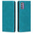 For Nokia G42 Case Leather Calf Texture Phone Protector with Magnetic Closure - Baby Blue - 1