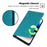 For Nokia G42 Case Leather Calf Texture Phone Protector with Magnetic Closure - Baby Blue - 4