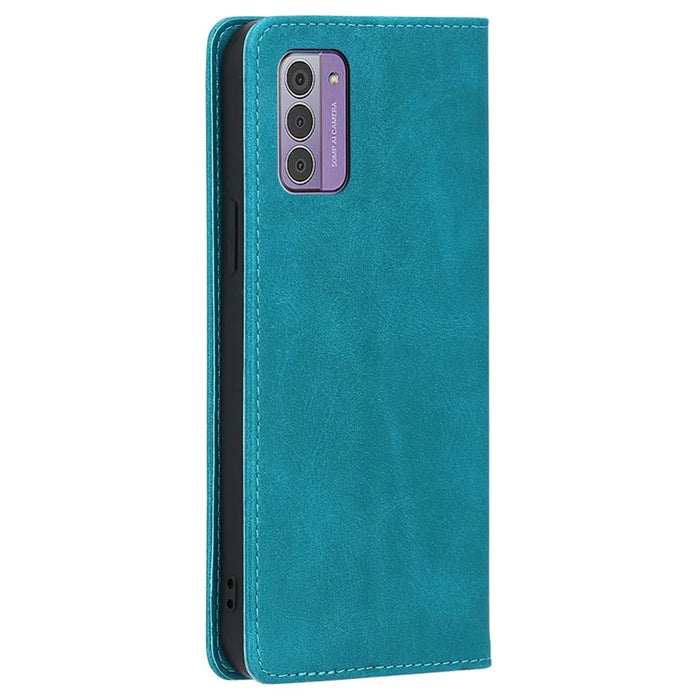 For Nokia G42 Case Leather Calf Texture Phone Protector with Magnetic Closure - Baby Blue - 6