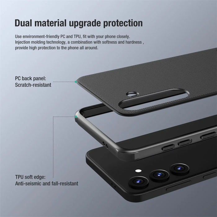 NILLKIN Super Frosted Shield Pro for Samsung Galaxy S24 Case PC+TPU Anti-drop Back Cover - Black - 5