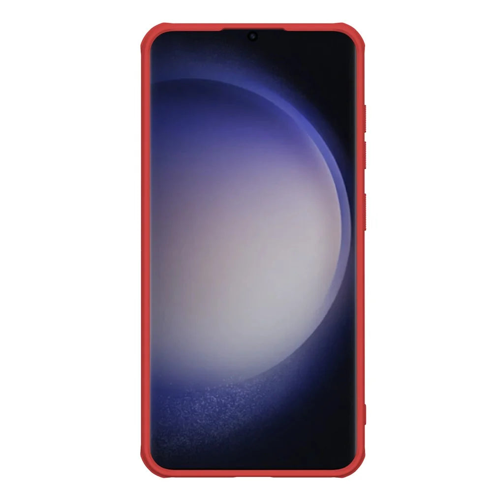 NILLKIN Super Frosted Shield Pro for Samsung Galaxy S24+ Case Cell Phone PC+TPU Protector Cover - Red - 2