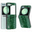 ABEEL For Samsung Galaxy Z Flip5 5G Case Crocodile Texture Hinge Protection Phone Cover - Green - 1