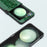 ABEEL For Samsung Galaxy Z Flip5 5G Case Crocodile Texture Hinge Protection Phone Cover - Green - 3