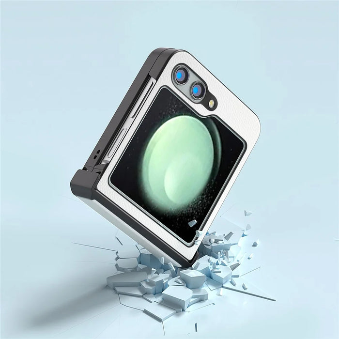 ABEEL For Samsung Galaxy Z Flip5 5G Phone Case Ultra-Thin Hinge Protection Cover - White - 4
