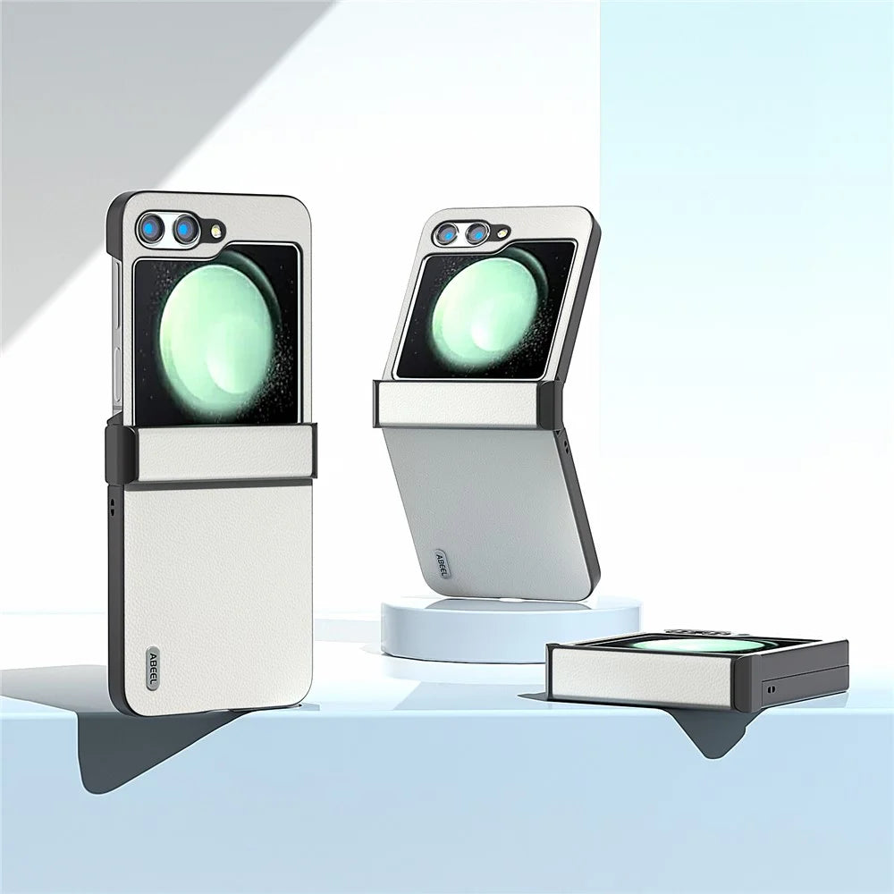 ABEEL For Samsung Galaxy Z Flip5 5G Phone Case Ultra-Thin Hinge Protection Cover - White - 6