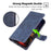 For Nothing Phone (2) Case Anti-fall PU Leather RFID Blocking Stand Cell Phone Cover - Blue - 4