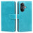 For OnePlus Nord CE3 5G Case Magnetic Clasp Calf Texture PU Leather Phone Shell - Baby Blue - 1