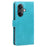 For OnePlus Nord CE3 5G Case Magnetic Clasp Calf Texture PU Leather Phone Shell - Baby Blue - 6