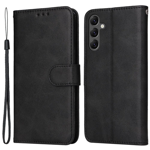 For Samsung Galaxy A25 5G (Global) (161.0 x 76.5 x 8.3mm) Case PU Leather Magnetic Closure Phone Cover - Black - 1