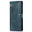 For Samsung Galaxy S24 Ultra Case Zipper Pocket PU Leather Wallet Stand Phone Cover - Blue - 6