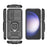 For Samsung Galaxy S24 Case Shockproof PC + TPU Slide Lens Kickstand Phone Cover - Black - 5