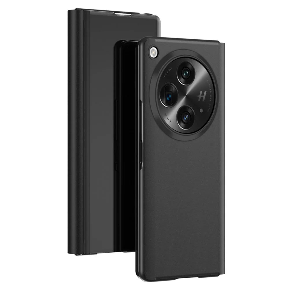 For OnePlus Open / Oppo Find N3 5G Flip Leather Cover with Stand Full Body Protective Phone Case - Black - 2